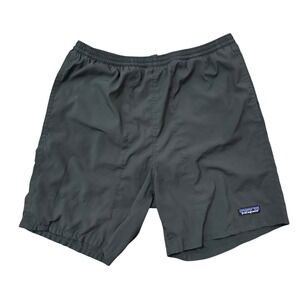 Patagonia Men's Gray Lined Baggies Shorts, 6 in inseam, size M